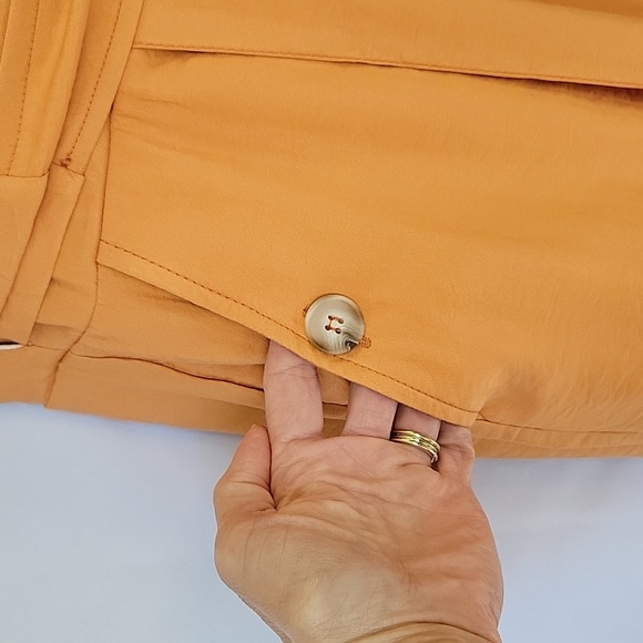 Topshop Sleeveless Tie Waist Wide Leg Jumpsuit Apricot Sz 6 - Picture 8 of 14